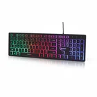 Klaviatūra Gembird UML-01 Rainbow Multimedia Keyboard Black [Mazlietots]